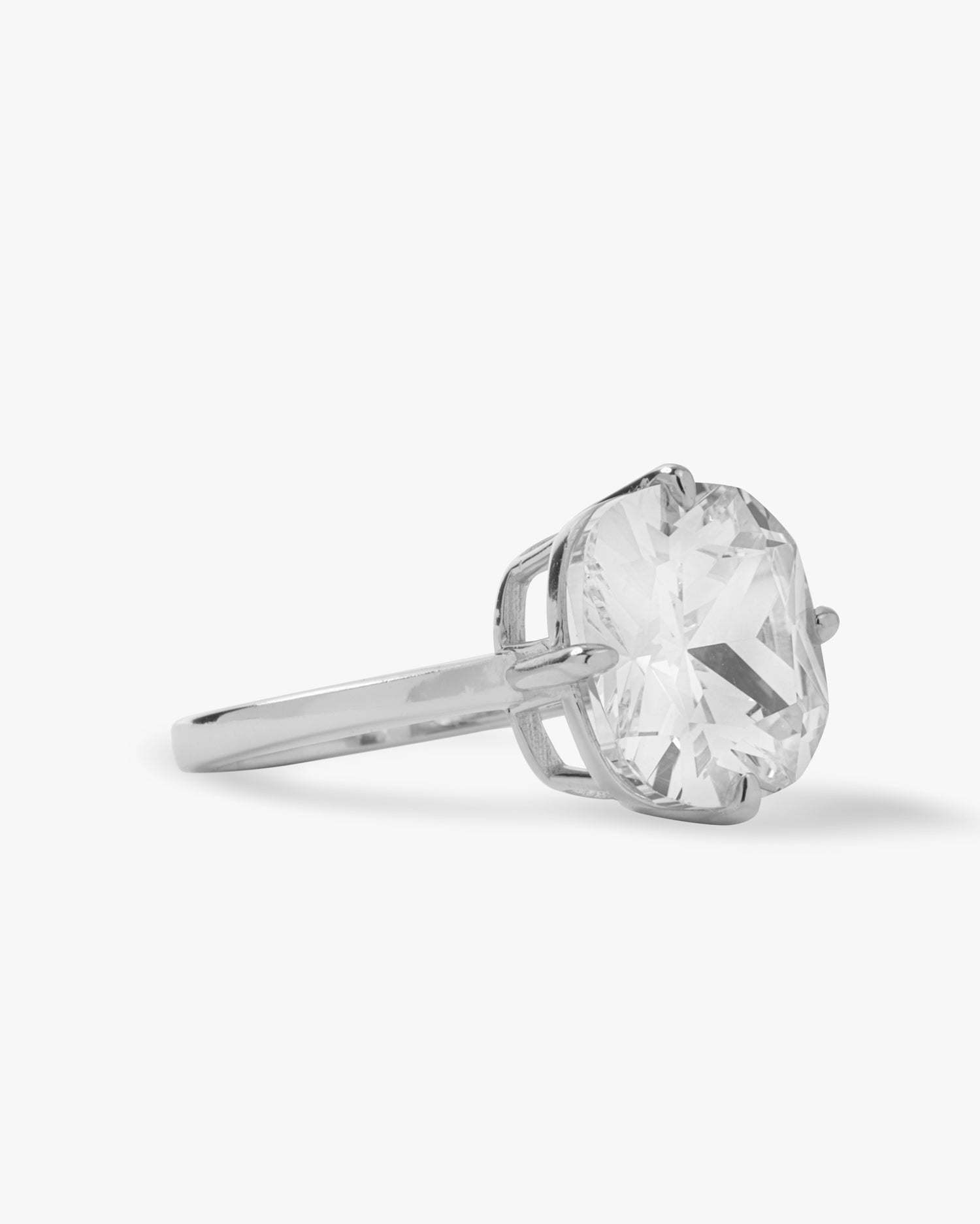 Grand Empress Ring - Silver|White Diamondettes