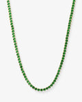 Not Your Basic Tennis Necklace 3mm - Gold|Emerald