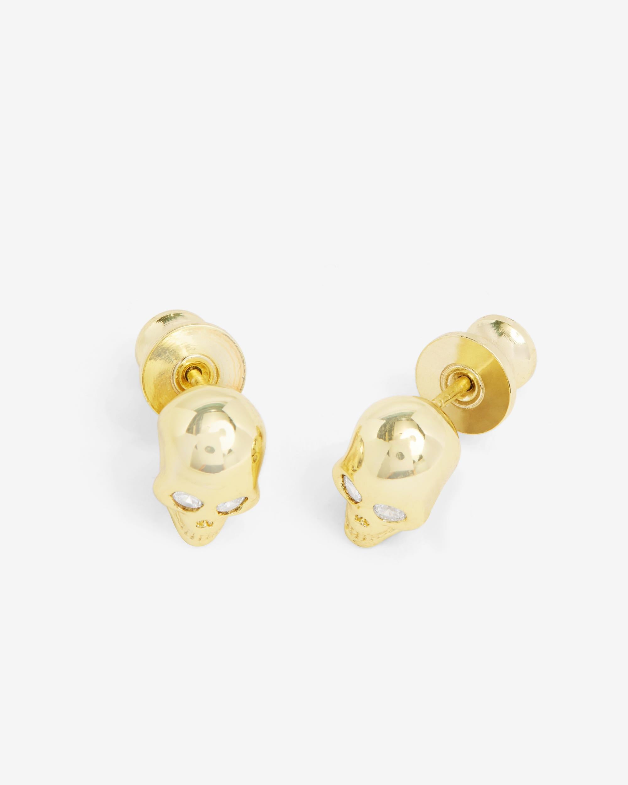 Ride or Die Studs - Gold|White Diamondettes