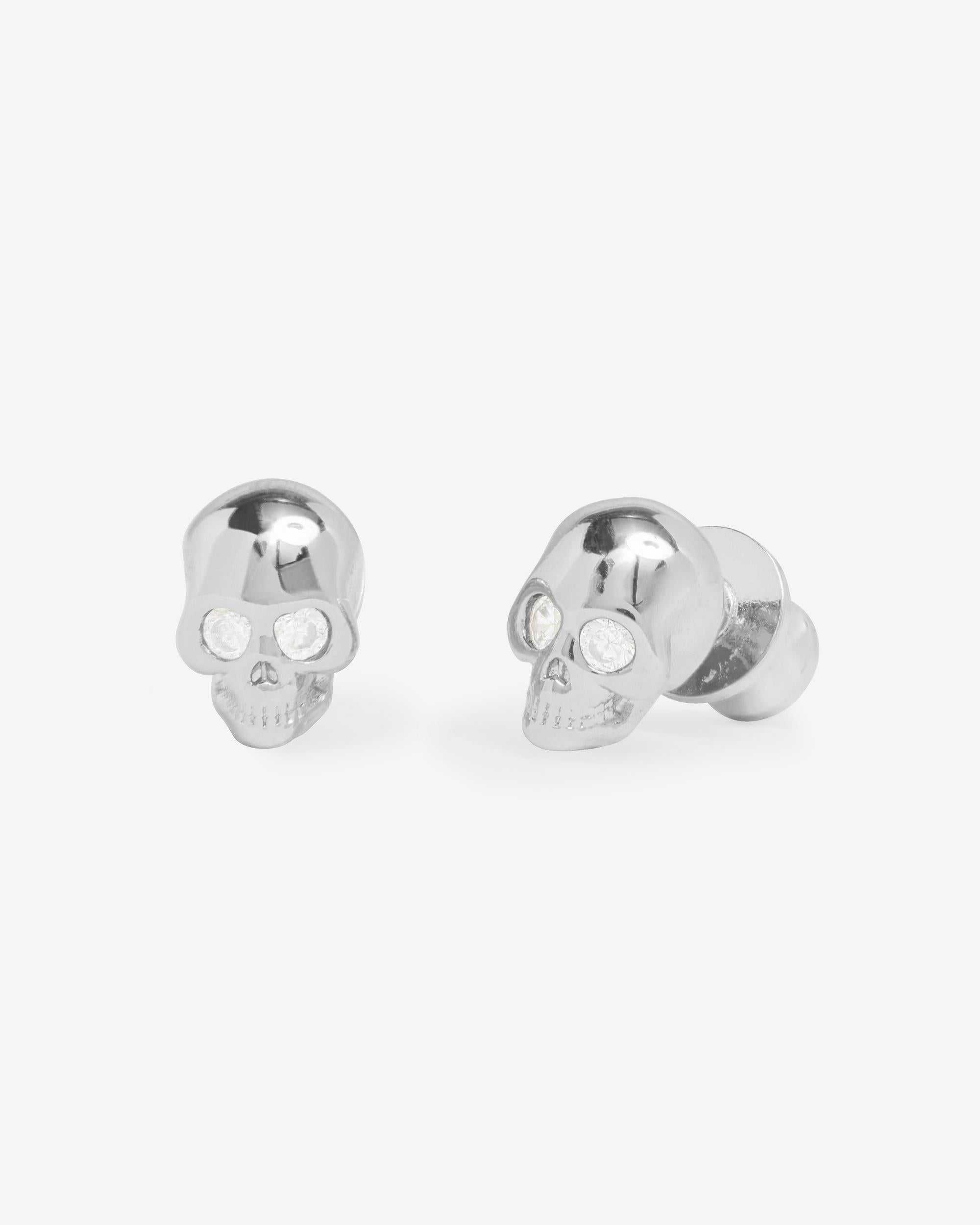 Ride or Die Studs - Silver|White Diamondettes