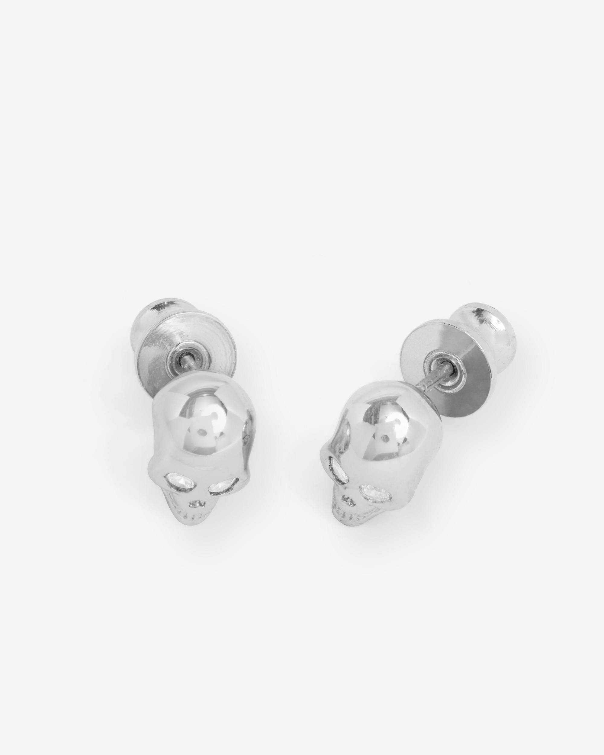 Ride or Die Studs - Silver|White Diamondettes