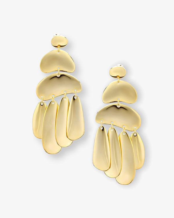 "She's A Natural" Chandelier Earrings - Gold