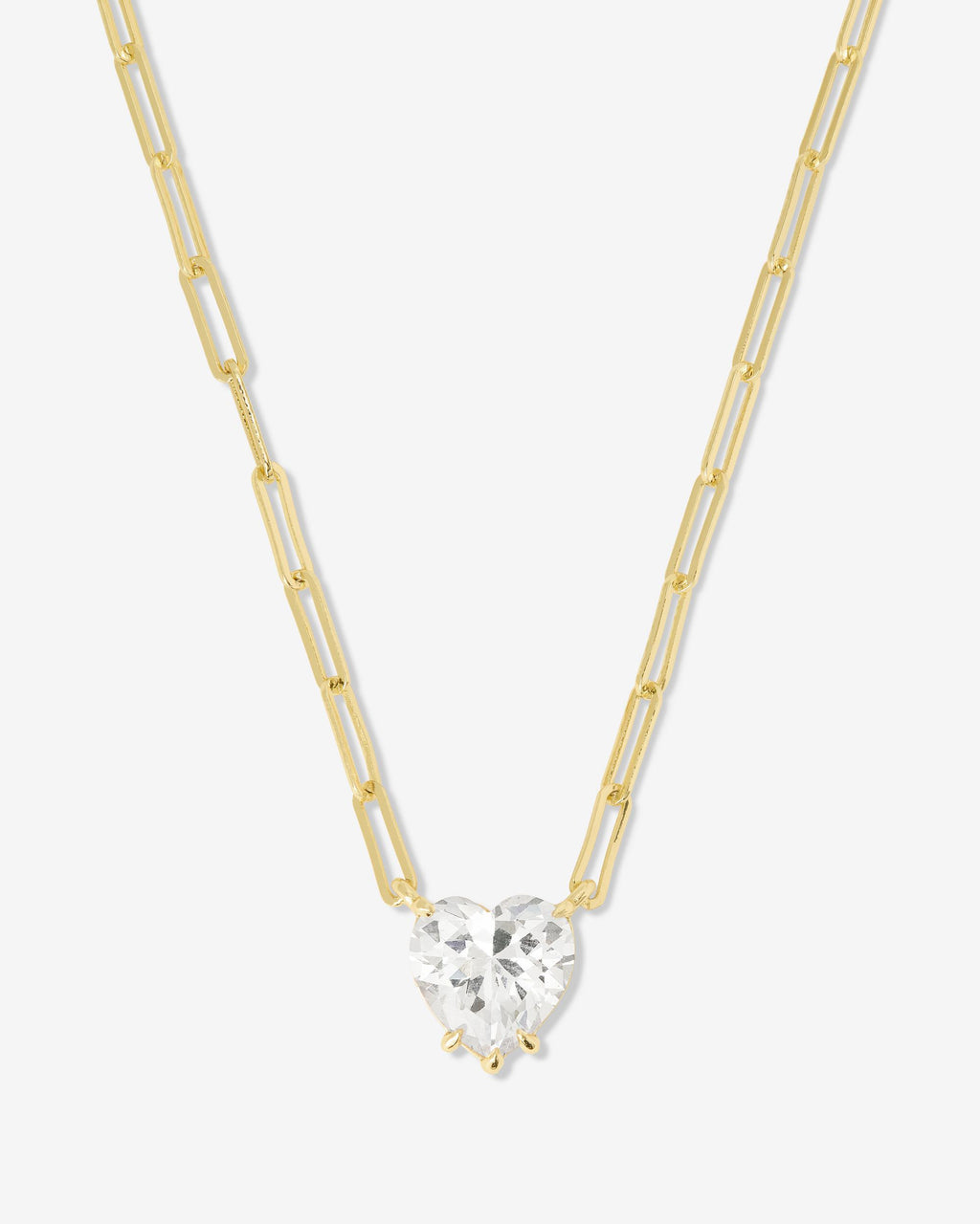 Samantha Loves You More Necklace - Gold|White Diamondettes