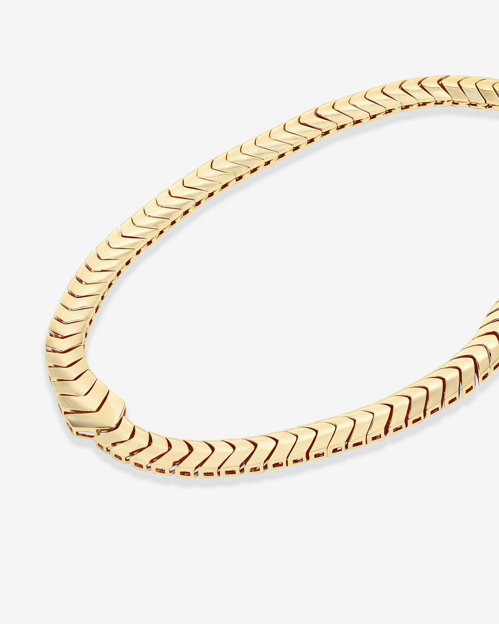 Serpent Herringbone Collar - Gold