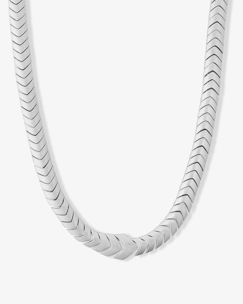 Serpent Herringbone Collar - Silver