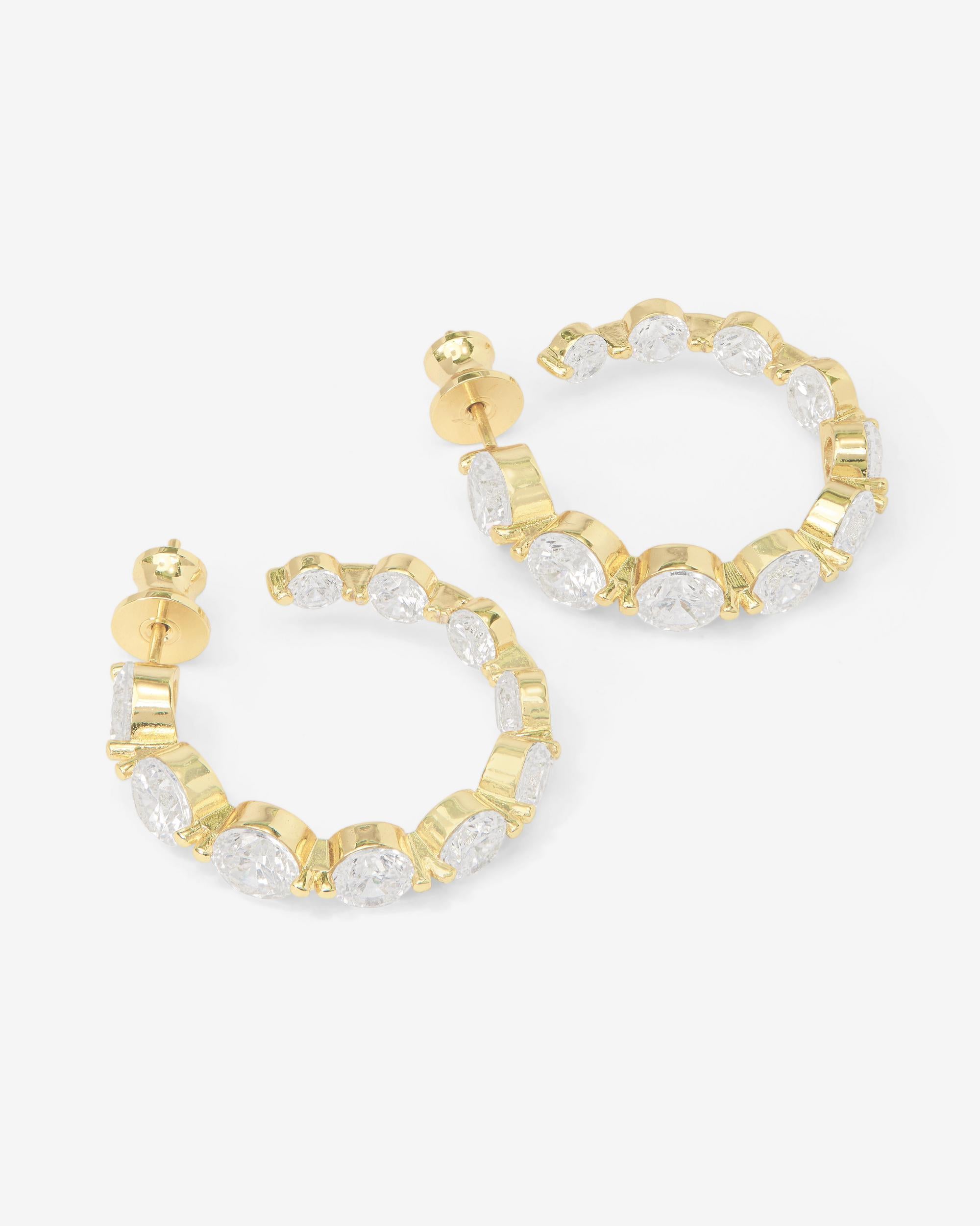 She's an Icon Hoops 1" - Gold|White Diamondettes