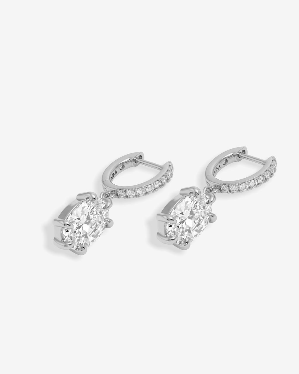 She's On Point Earrings - Silver|White Diamondettes