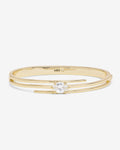 She's On Point Lasso Cuff - Gold|White Diamondettes