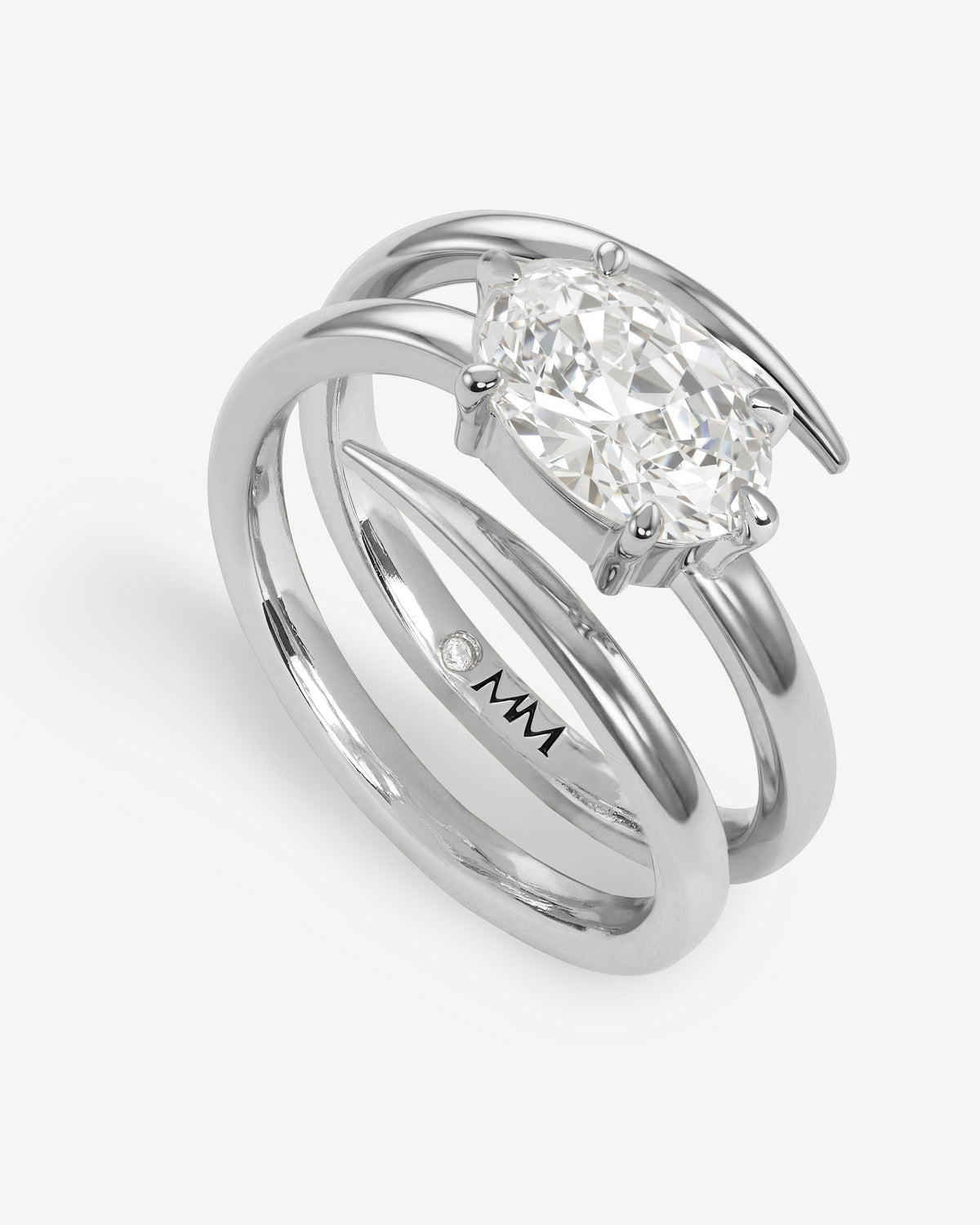 Point Al Rin Design She's on Point Lasso Ring - Silver|White Diamondettes – Melinda Maria ...
