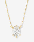 She's On Point Necklace - Gold|White Diamondettes