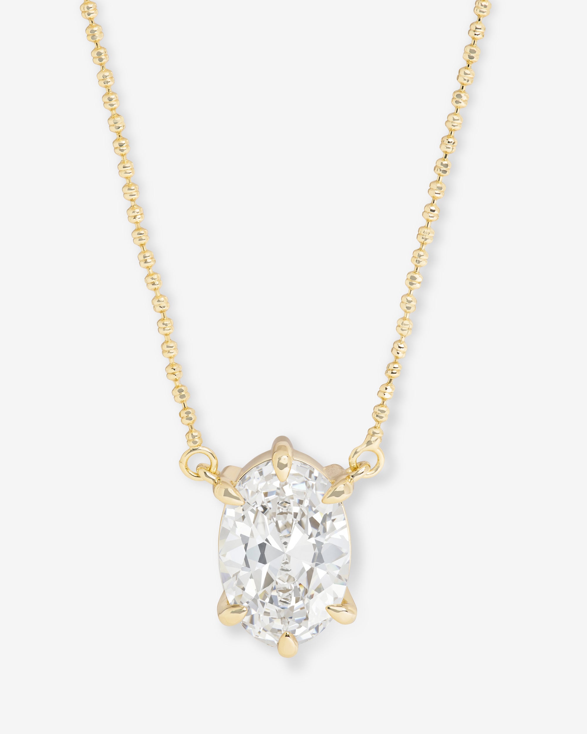 She's On Point Necklace - Gold|White Diamondettes
