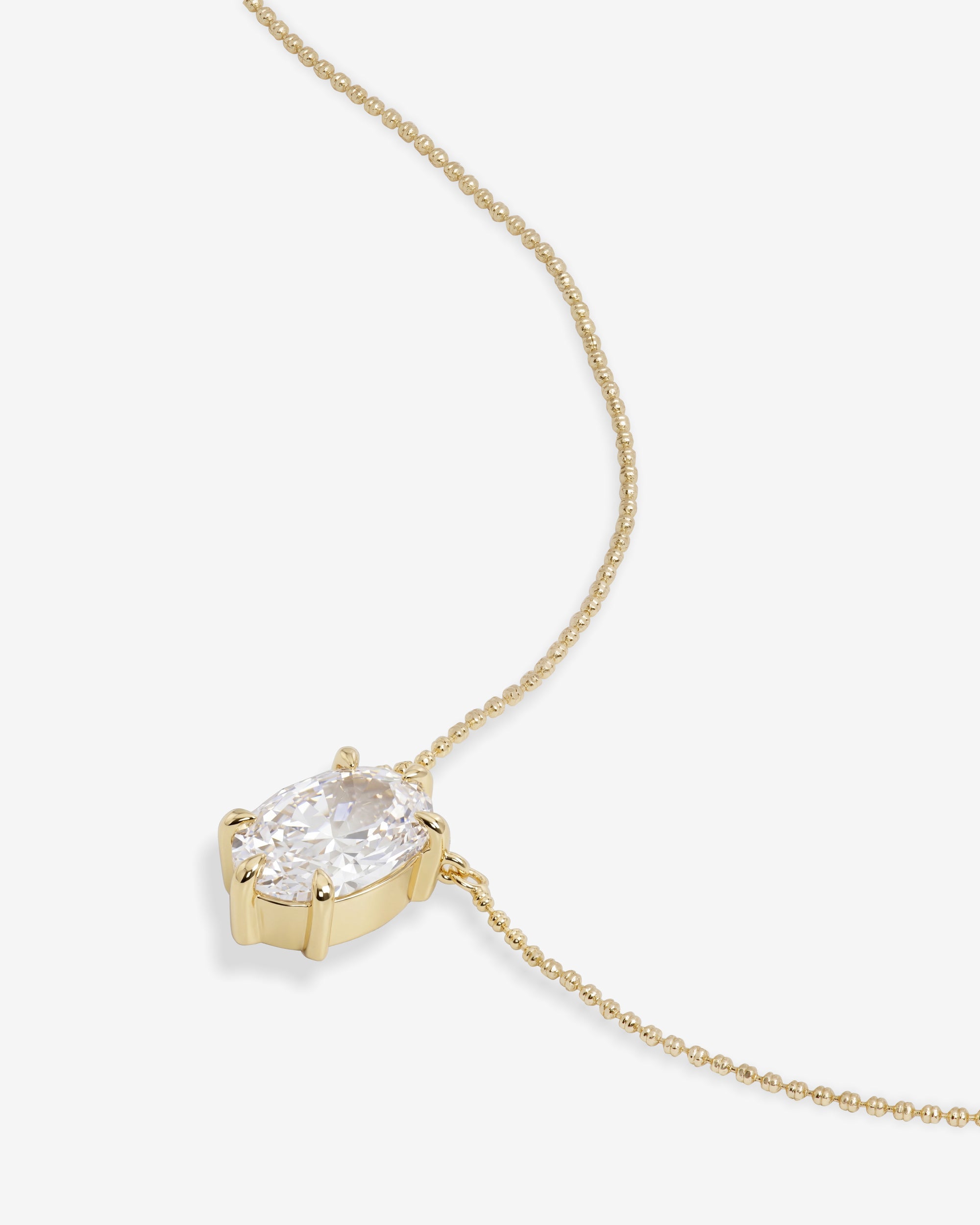 She's On Point Necklace - Gold|White Diamondettes