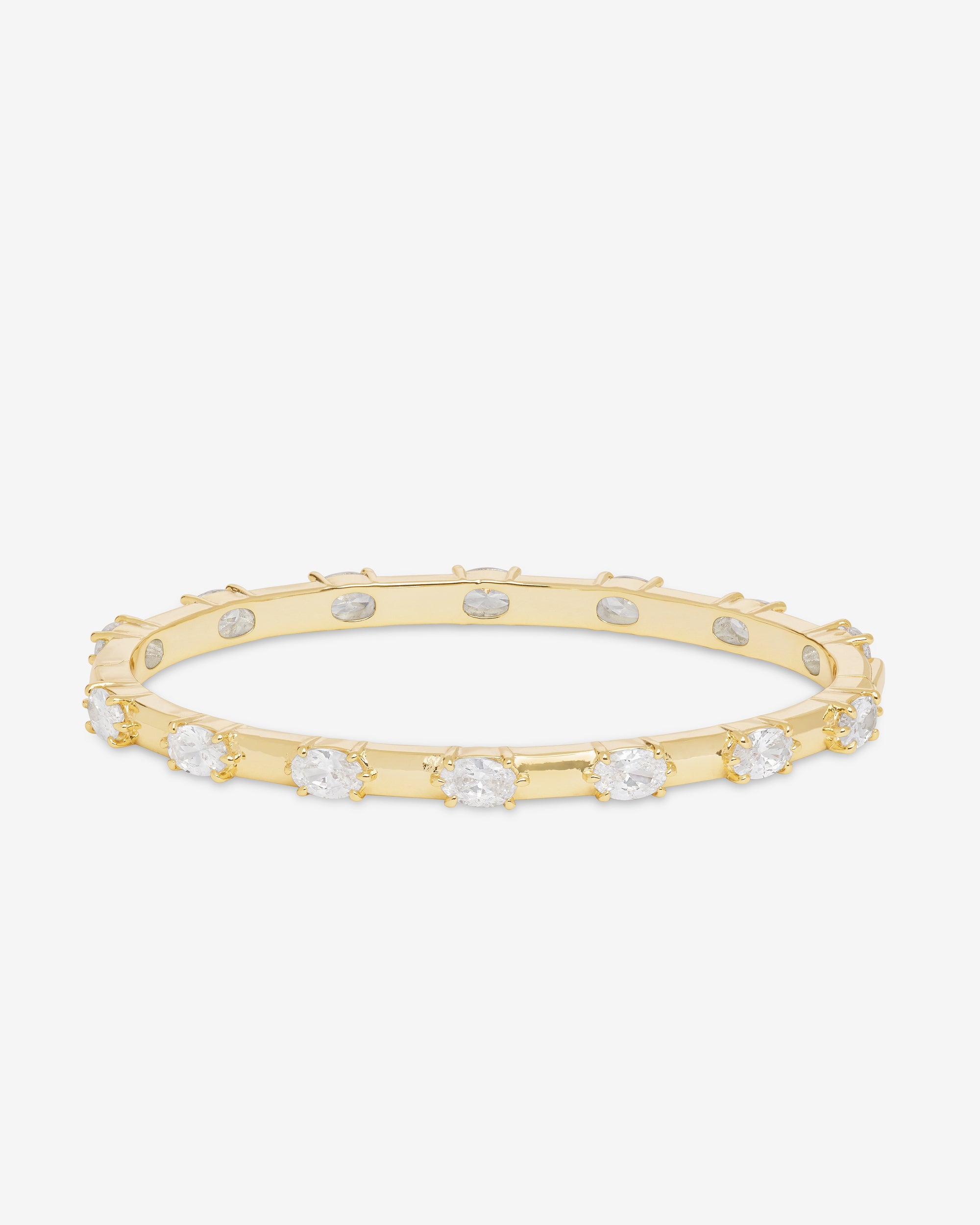 She's On Point Station Cuff - Gold|White Diamondettes