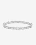 She's On Point Station Cuff - Silver|White Diamondettes
