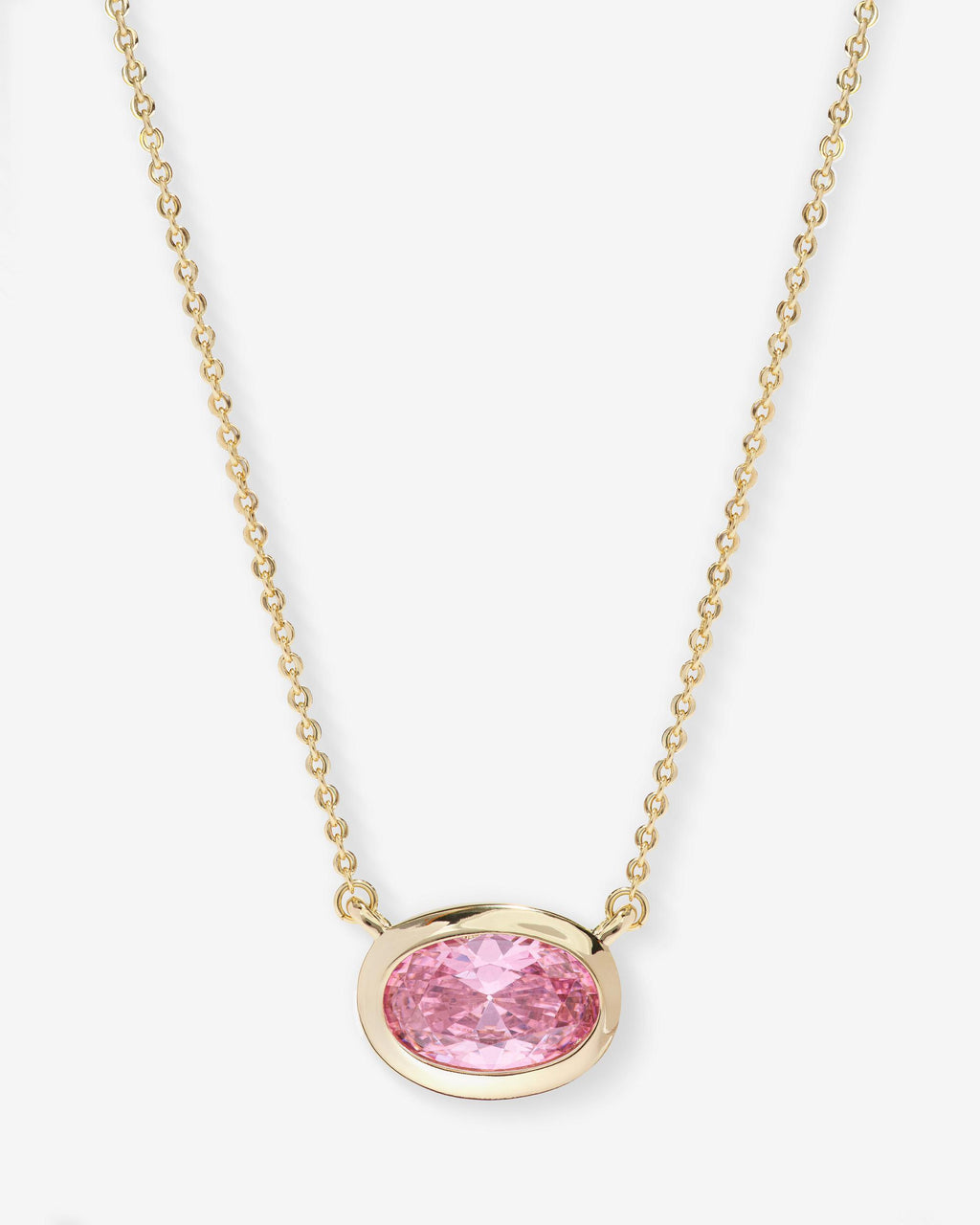 She's a Boss Pendant Necklace - Gold|Pink Diamondettes