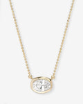 She's a Boss Pendant Necklace - Gold|White Diamondettes