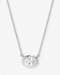 She's a Boss Pendant Necklace - Silver|White Diamondettes