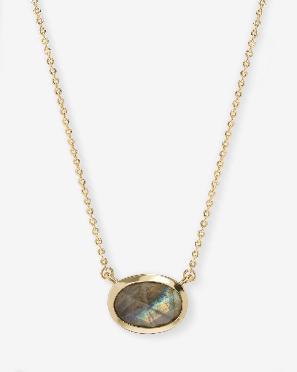 She's a Boss Pendant Necklace - Gold|Labradorite