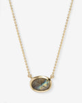 She's a Boss Pendant Necklace - Gold|Labradorite