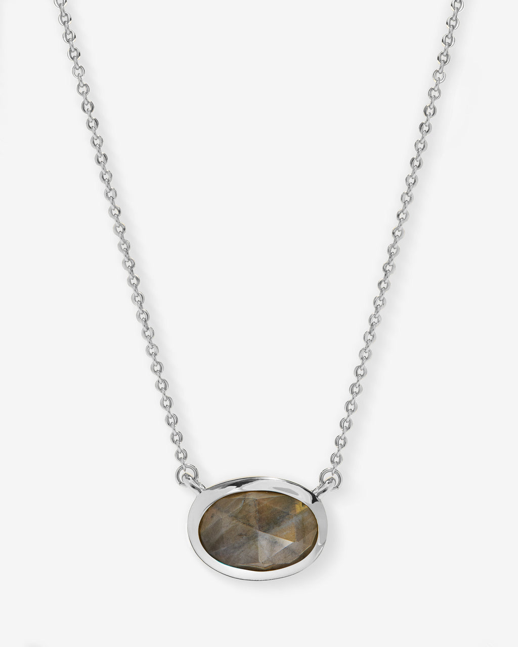 She's a Boss Pendant Necklace - Silver|Labradorite