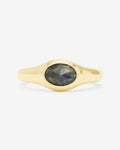 She's a Boss Signet Ring - Gold|Labradorite