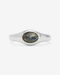 She's a Boss Signet Ring - Silver|Labradorite