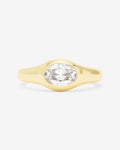 She's a Boss Signet Ring - Gold|White Diamondettes