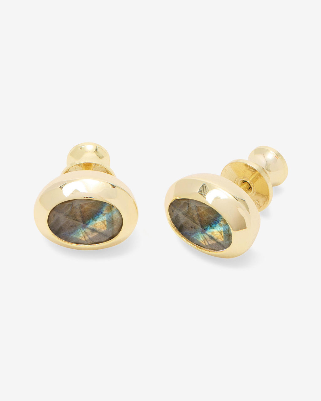 She's a Boss Studs 8mm - Gold|Labradorite