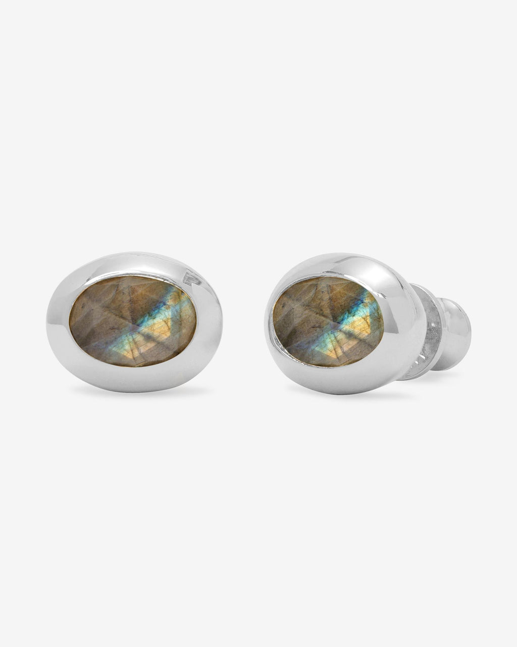She's a Boss Studs 8mm - Silver|Labradorite