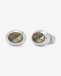 She's a Boss Studs 8mm - Silver|Labradorite