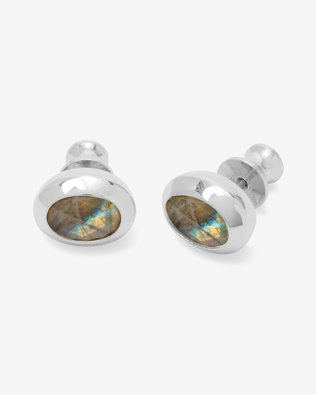 She's a Boss Studs 8mm - Silver|Labradorite