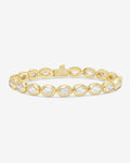 She's a Boss Tennis Bracelet 4mm - Gold|White Diamondettes