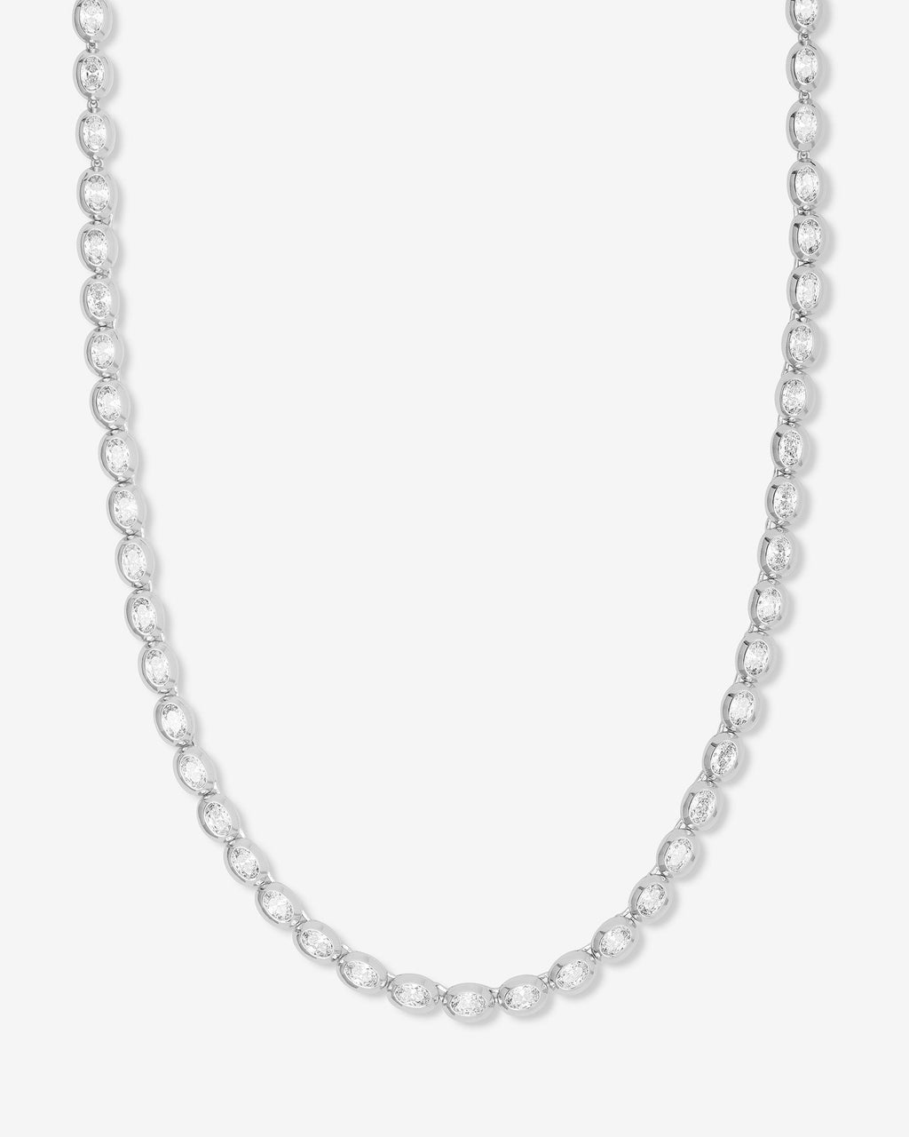 She's a Boss 4mm Silver Tennis Necklace | Bold Luxury – Melinda