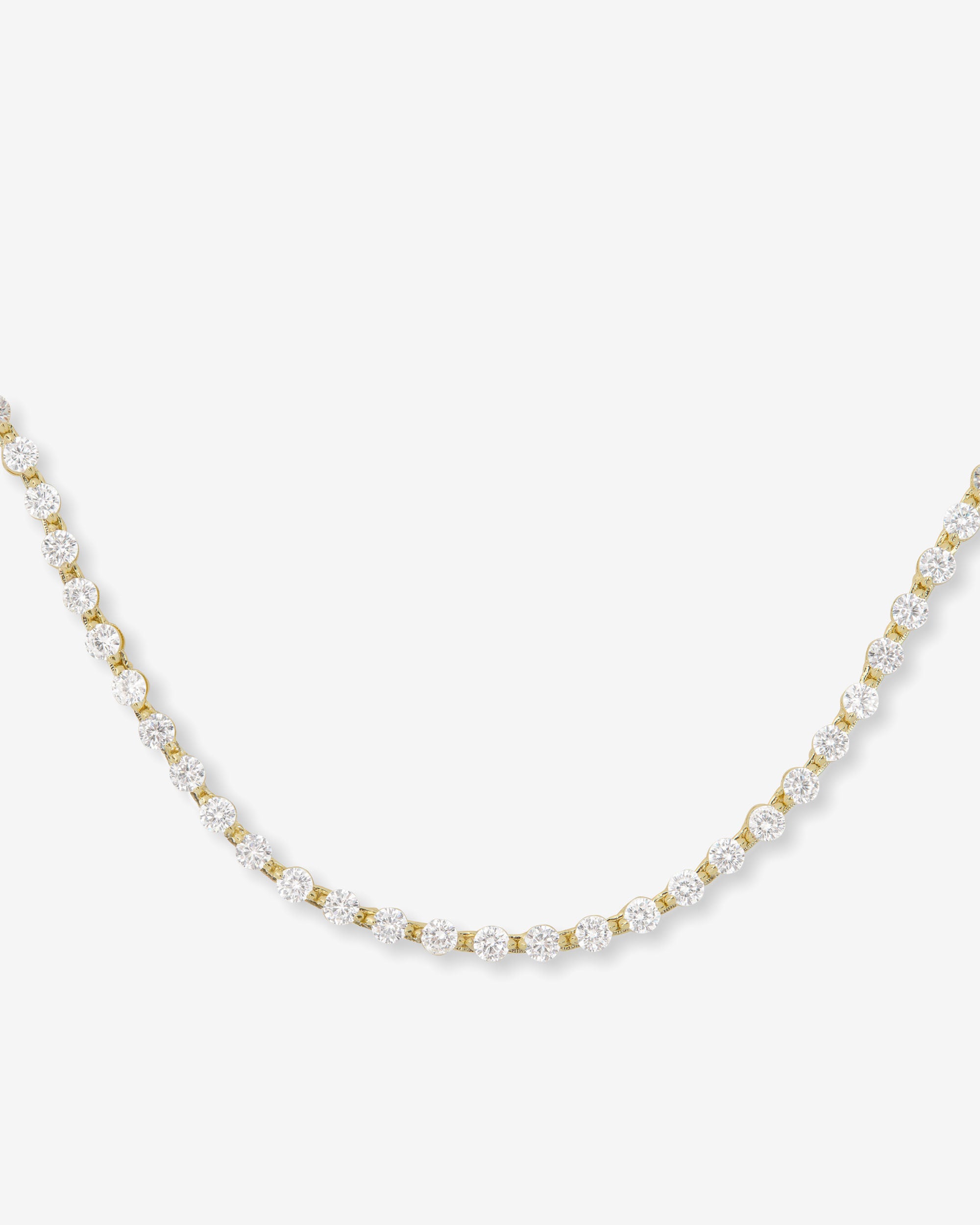 She's an Icon Tennis Choker 4mm - Gold|White Diamondettes