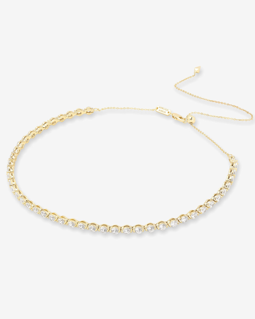 She's an Icon Tennis Choker 4mm - Gold|White Diamondettes