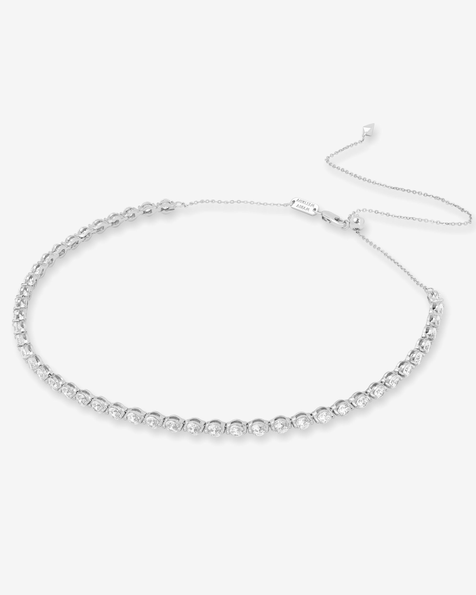 She's an Icon Tennis Choker 4mm - Silver|White Diamondettes