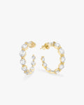 She's an Icon Hoops .75" - Gold|White Diamondettes