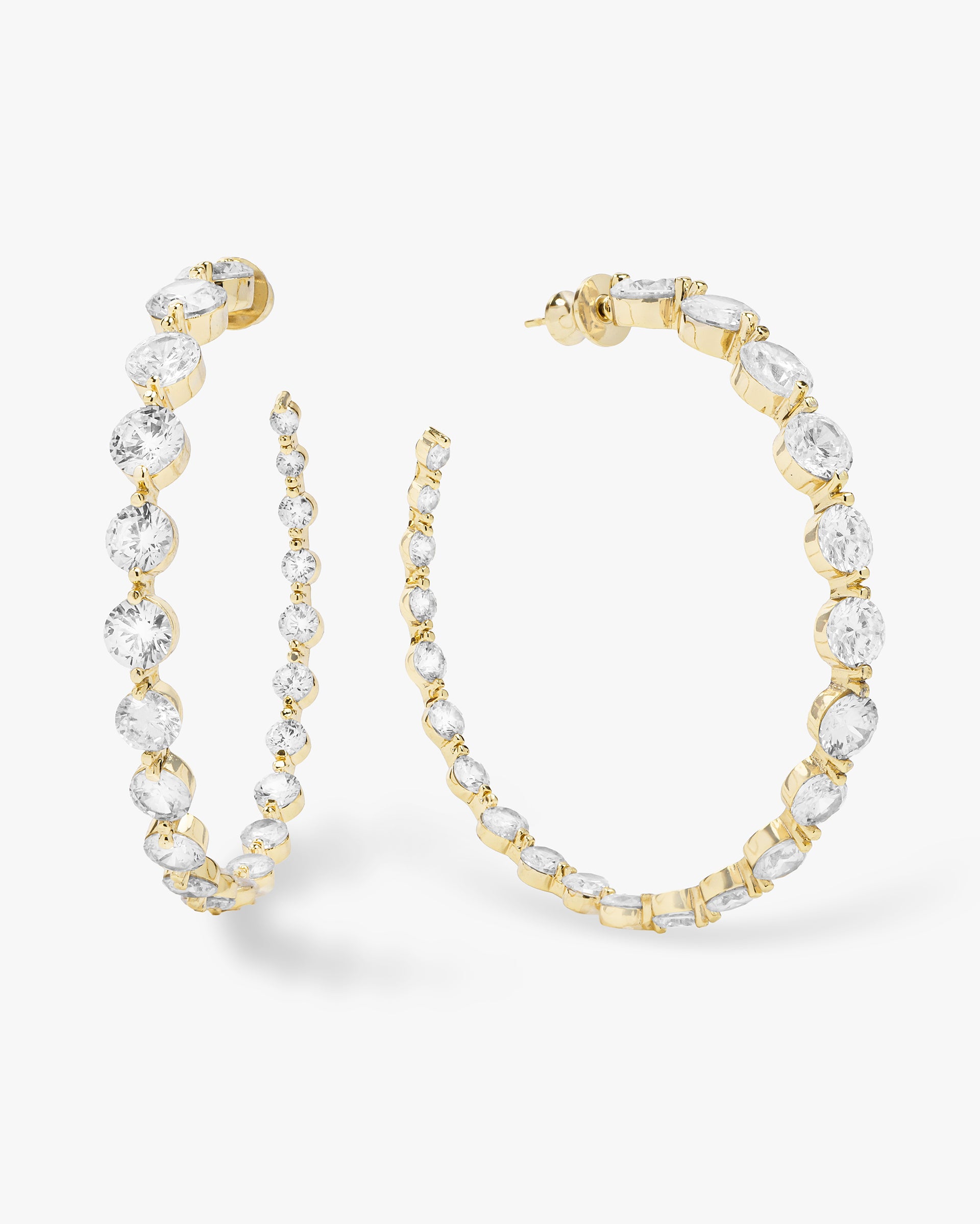 She's an Icon Hoops 2" - Gold|White Diamondettes