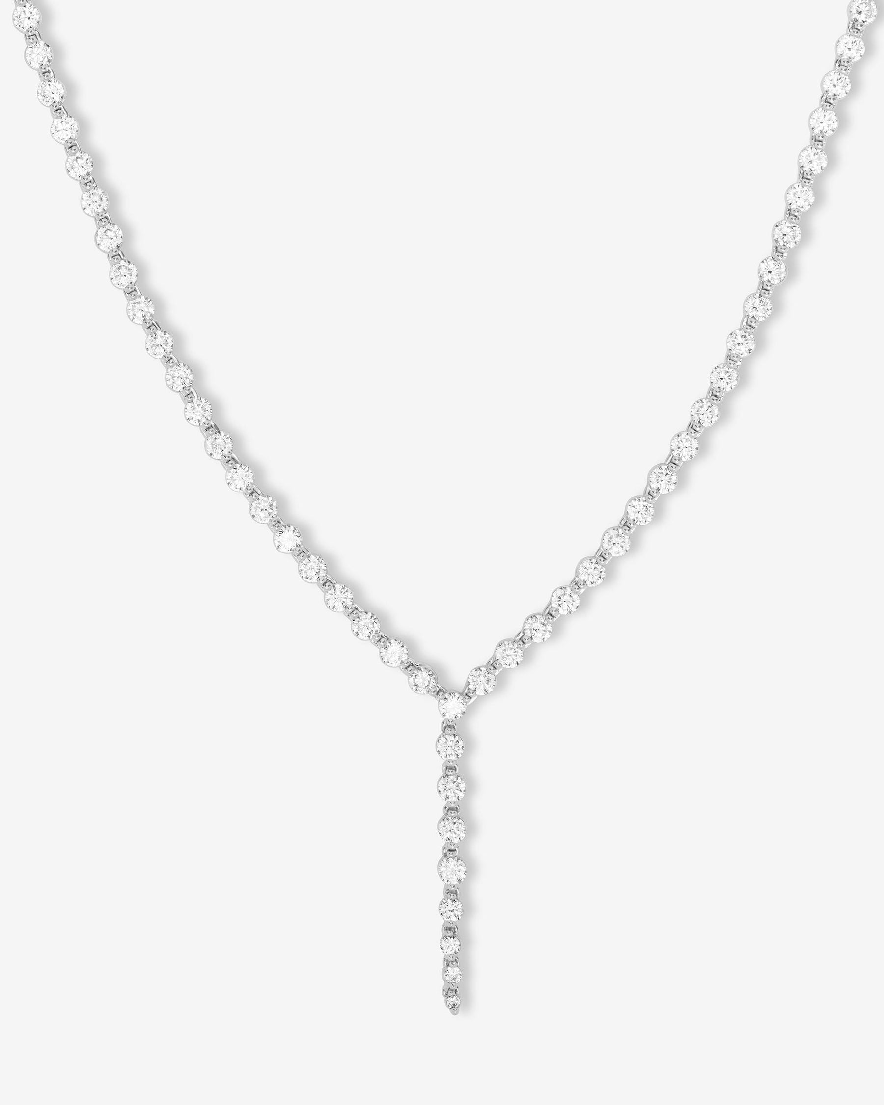 She's Arrived Lariat Tennis Necklace - Gold