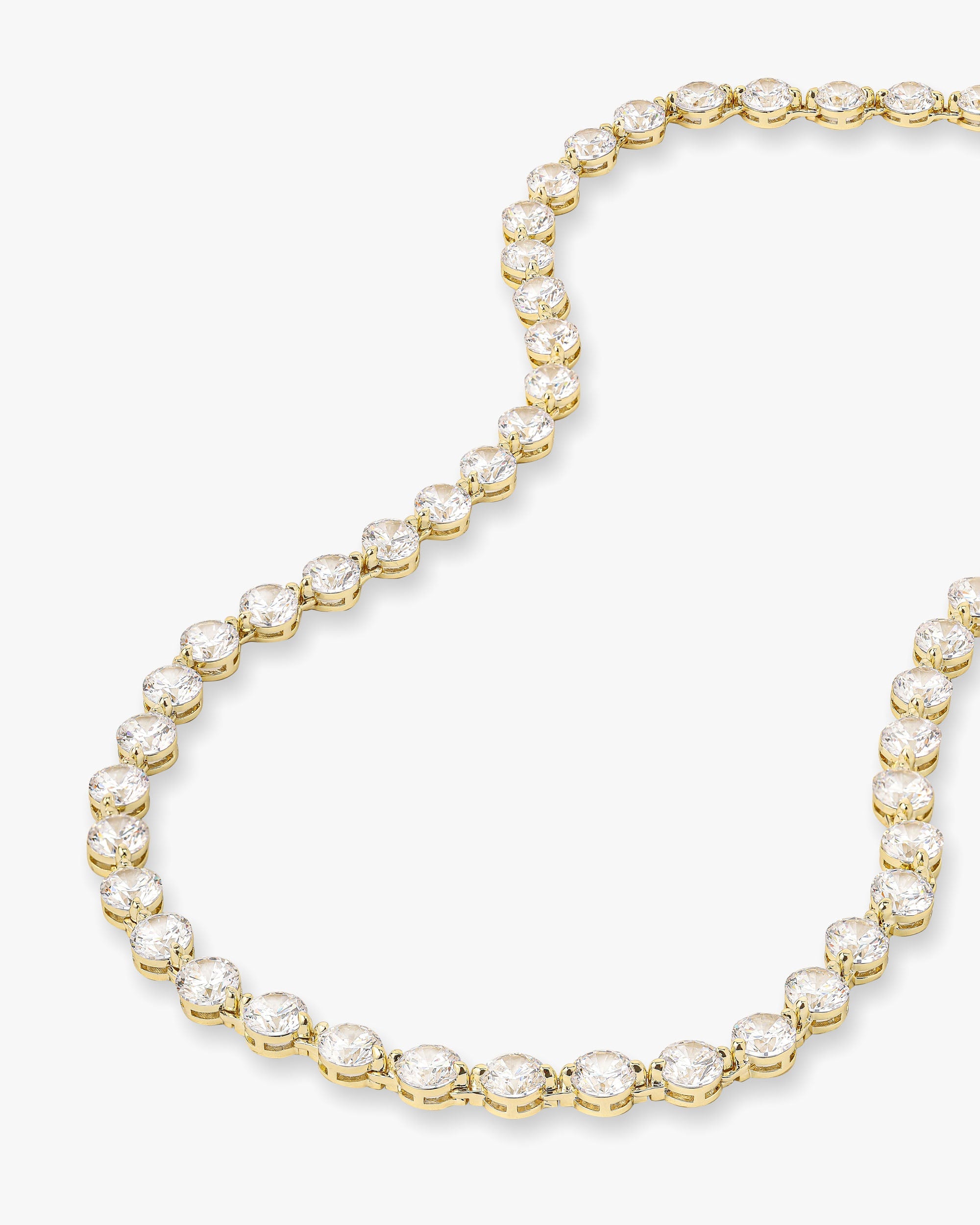 She's an Icon Tennis Necklace 6mm - Gold|White Diamondettes