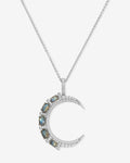 She's an Icon Moon Necklace - Silver|Labradorite