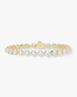 She's an Icon Tennis Bracelet 5mm - Gold|White Diamondettes