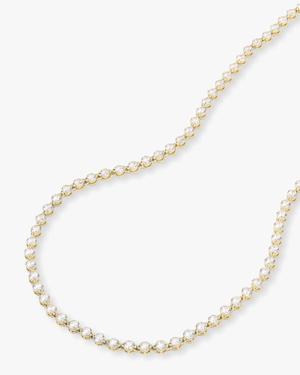 She's an Icon Tennis Necklace 4mm - Gold|White Diamondettes