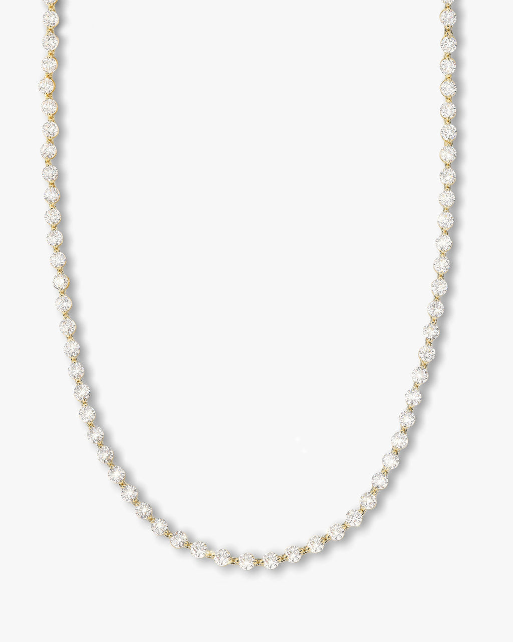 She's an Icon Tennis Necklace 4mm - Gold|White Diamondettes