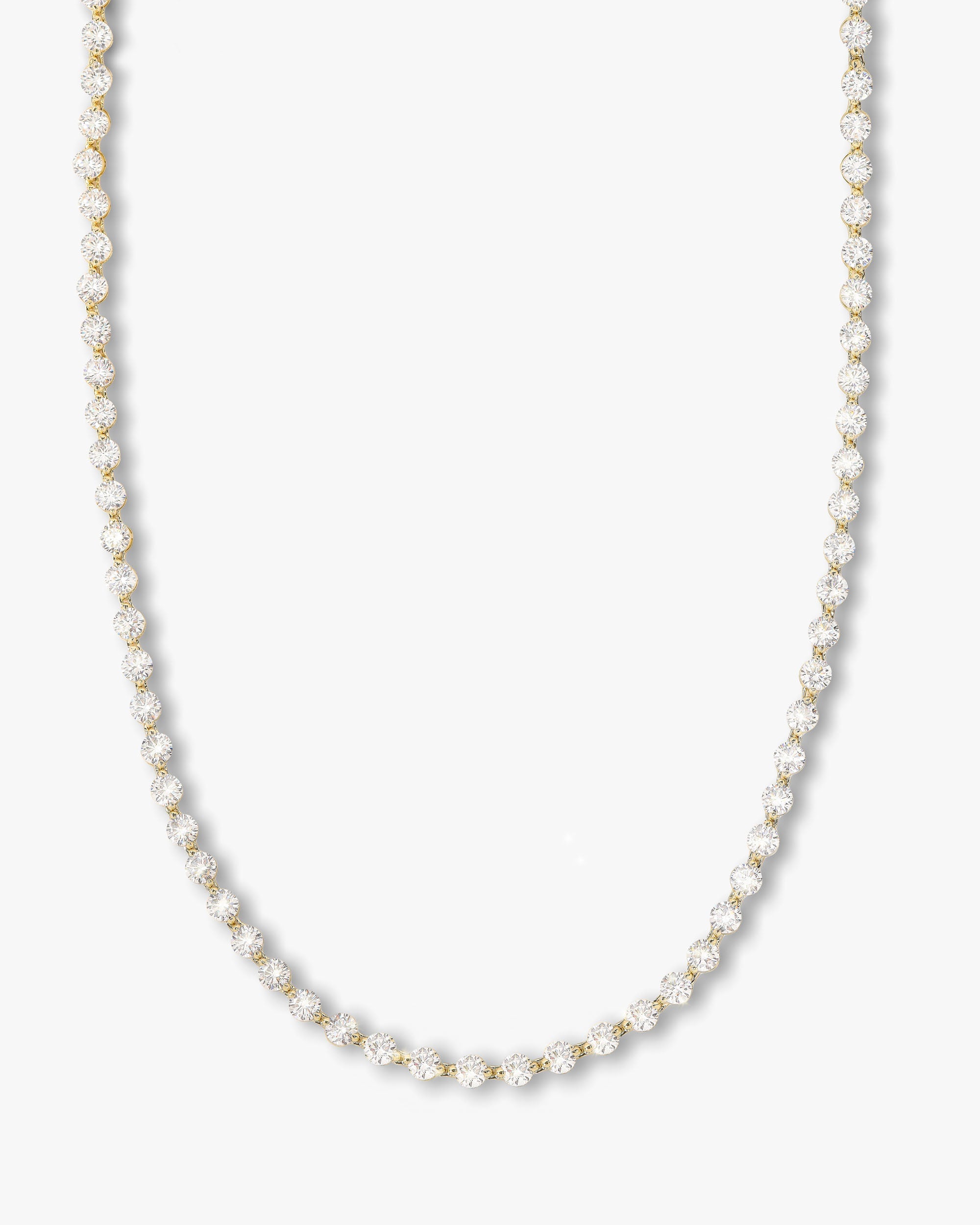 She's an Icon Tennis Necklace 4mm - Gold|White Diamondettes