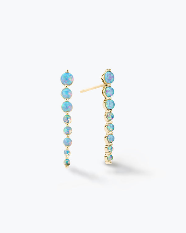 She's an Icon Blue Opal Dagger Earrings - Gold|Blue Opal