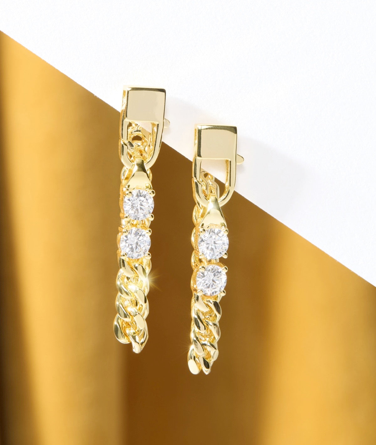 NEW Julian Loves Diamonds Soft Hoop Earrings