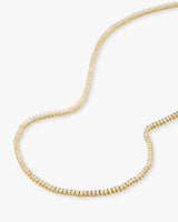 Baby Not Your Basic Tennis Necklace 18" - Gold|White Diamondettes