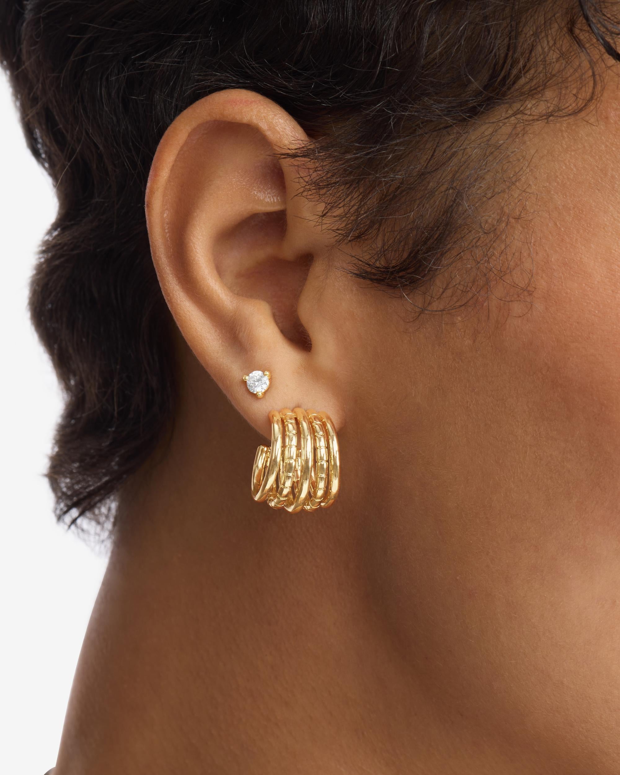 Talon 5 Row Hoops - Gold