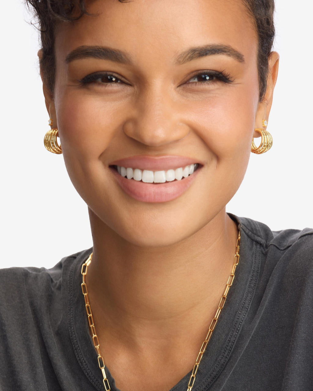 Talon 5 Row Hoops - Gold